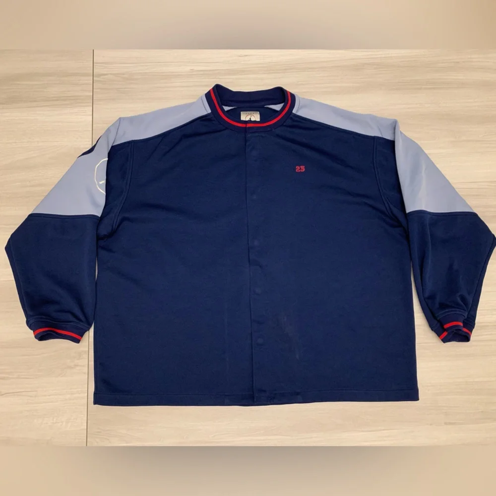 Vintage Air Jordan Mens Snap Button Up Shooting‎ Warmup Jacket Basketball Sz XL